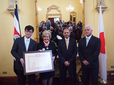 Sra. Sonia Picado,  Embajador, Sr. Alejandro Solano y Sr. Victor Monge
