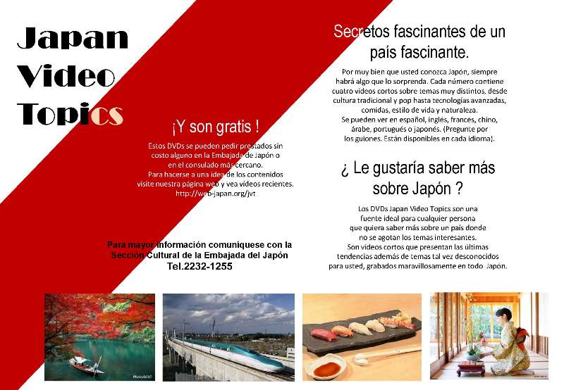 folleto sobre japan video topics