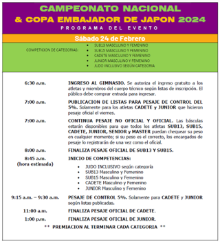 Programa sábado 24 de febrero