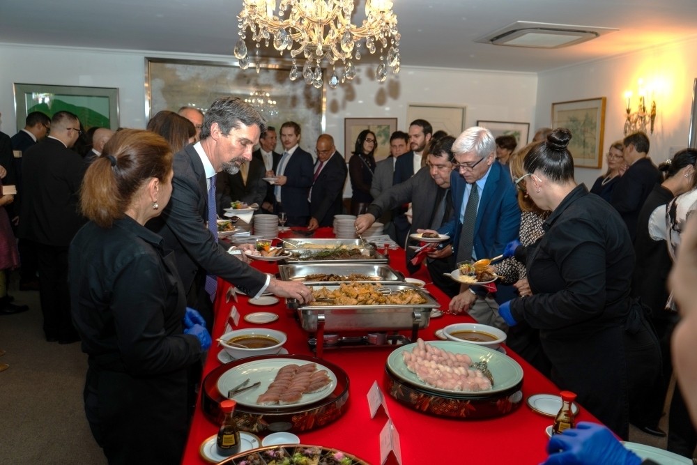 Buffet de comida japonesa 