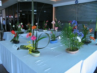 exhibición de ikebana